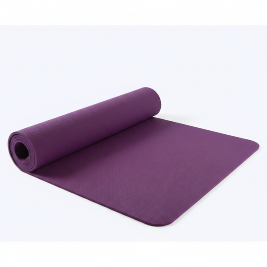 Esterilla Zen Movana morada sobre fondo blanco